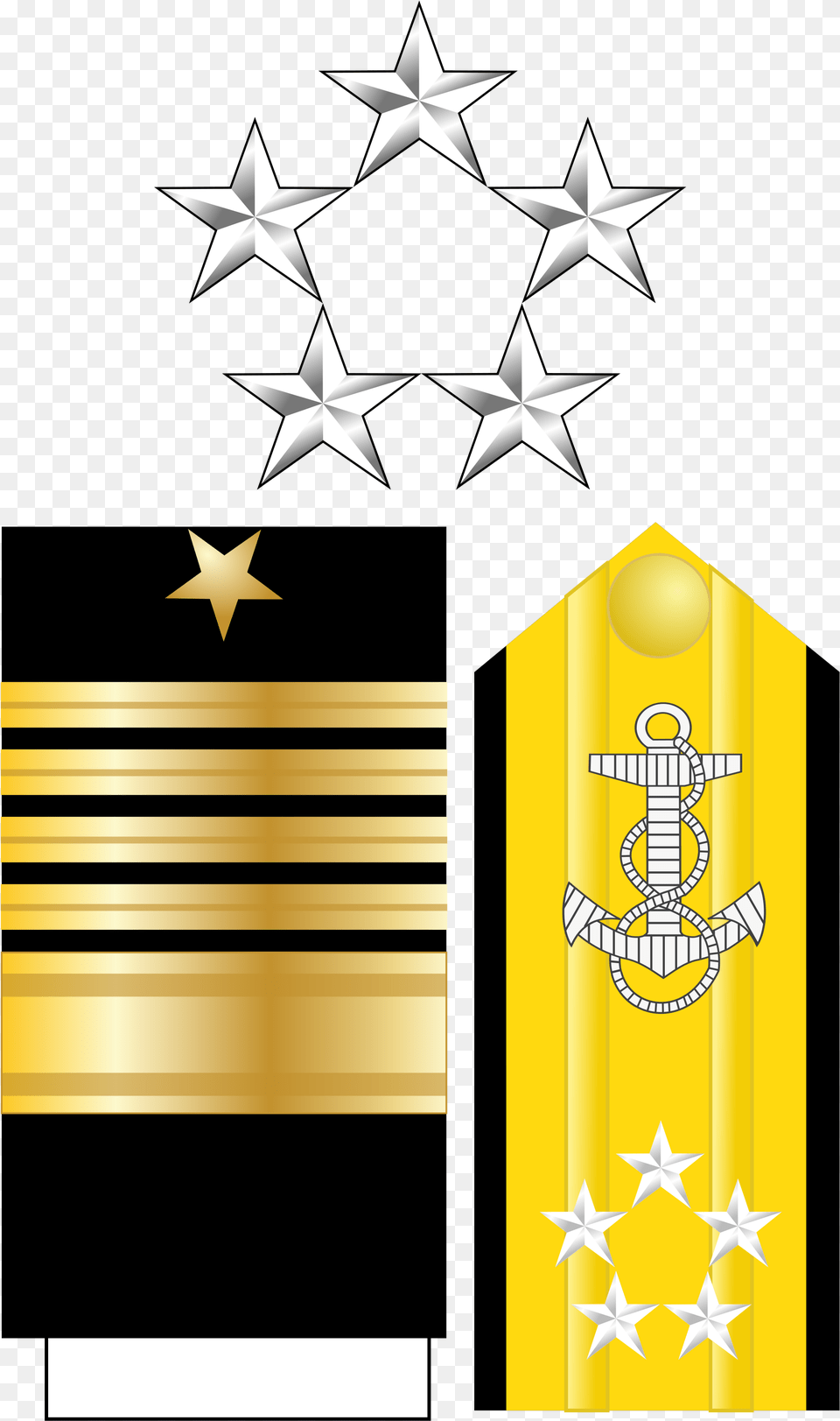 Us Navy O11 Insignia Us Navy Fleet Admiral Rank, Symbol, Star Symbol Free Png Download