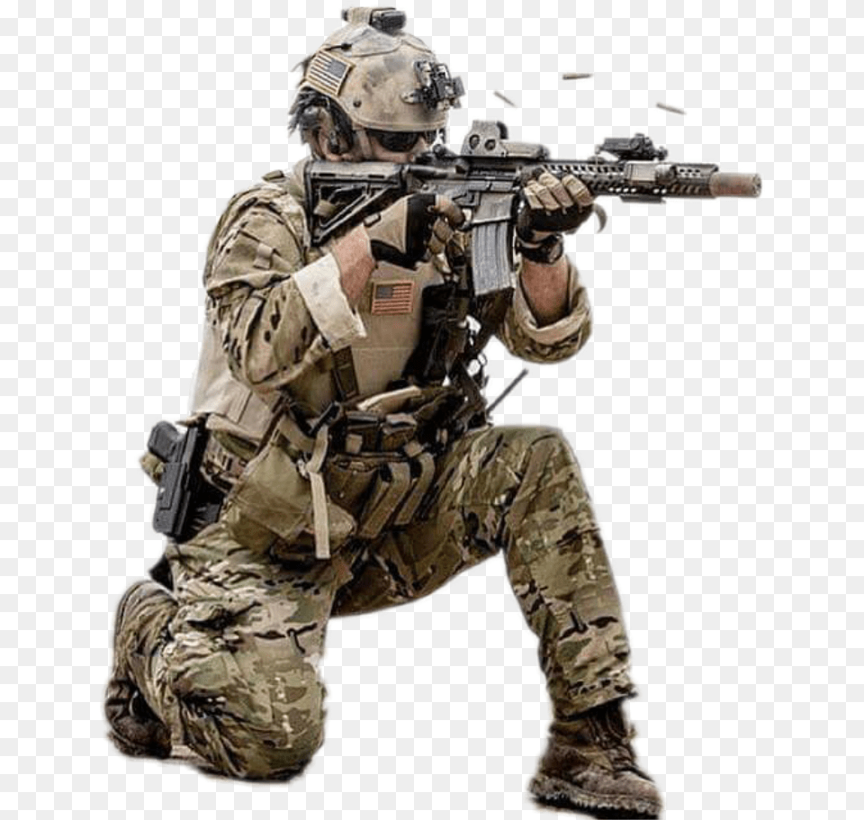 Us Navy Seal Operator Us Special Forces Shooting, Weapon, Gun, Firearm, Rifle Png Image