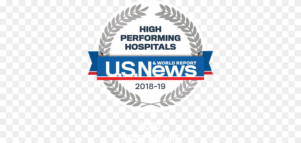 Us News High Performing Hospitals Badge, Advertisement, Logo, Poster, Text Free Png