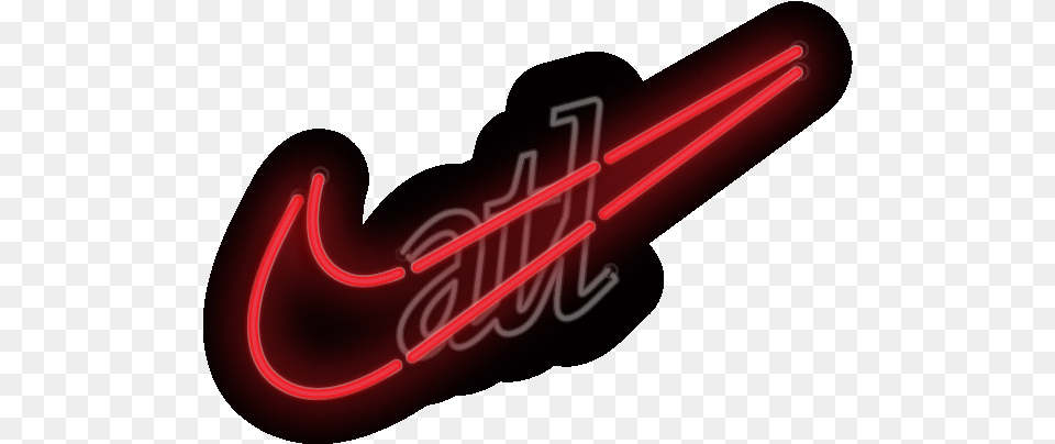 Us Nike Football Red Nike Neon Logo Art, Light, Smoke Pipe Png