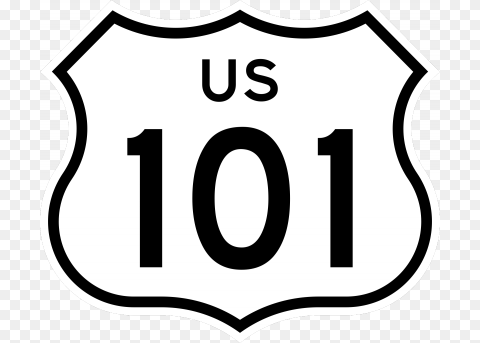 Us Route 101 In California, Symbol, Text Free Transparent Png
