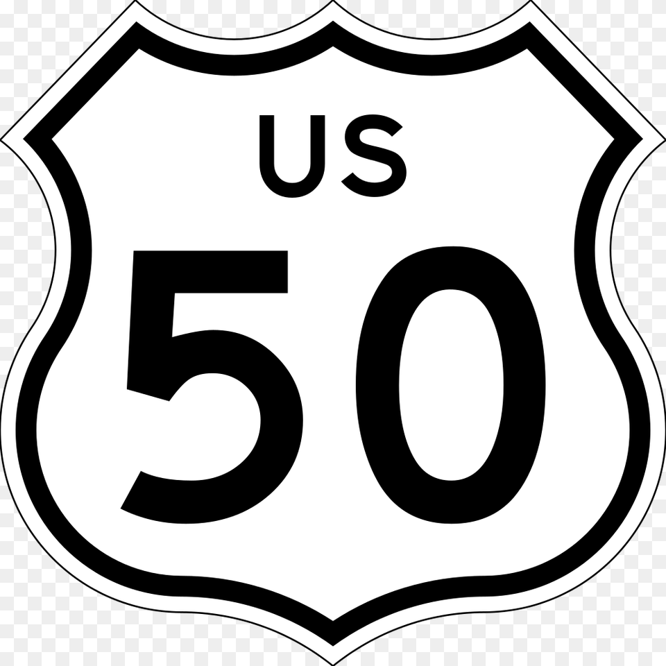 Us Route 50 Sign, Symbol, Text Free Png Download