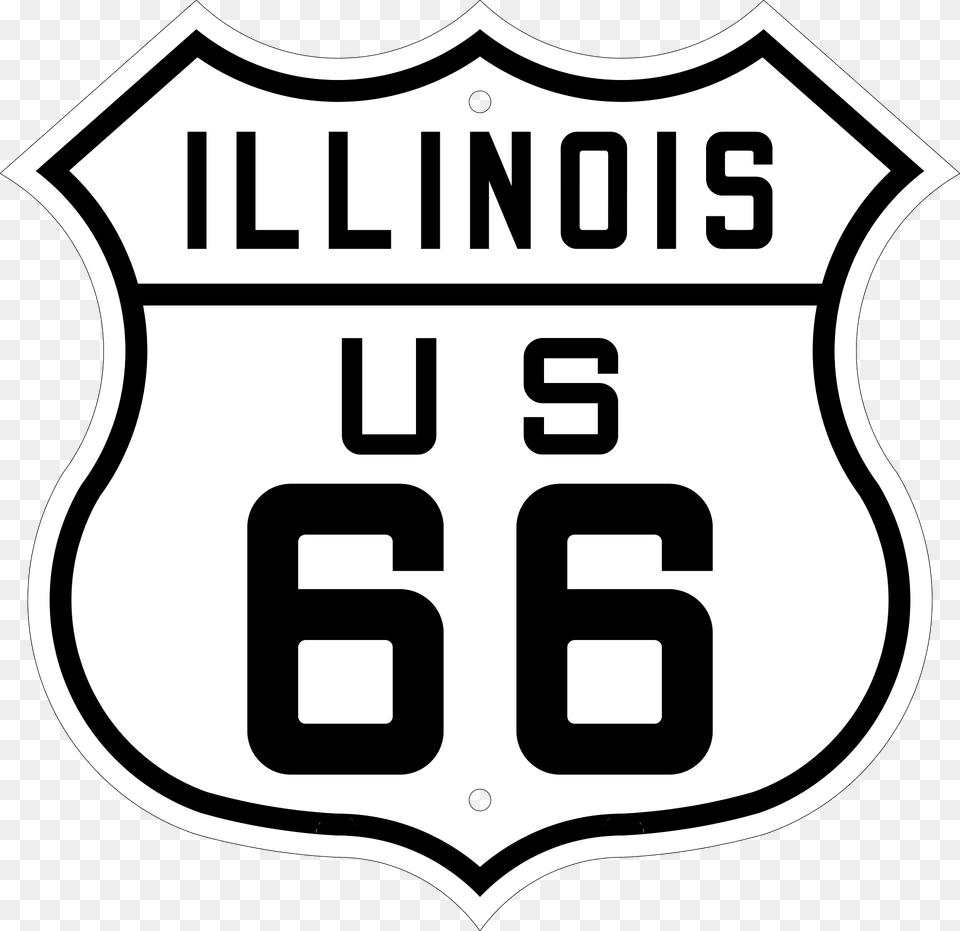 Us Route 66 Sign Illinois 1926 Clipart, Logo, Symbol, Badge Free Png Download