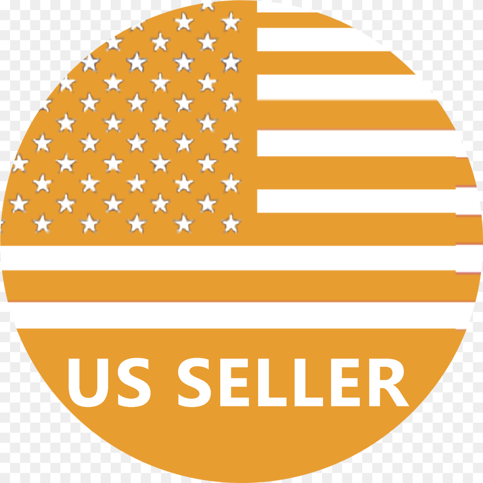 Us Seller, Logo, Flag, Gold, Badge Png Image