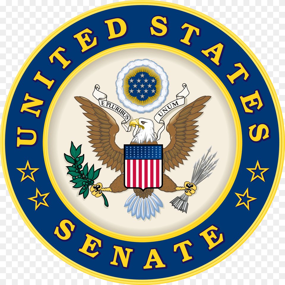 Us Senate Seal, Badge, Emblem, Logo, Symbol Free Transparent Png