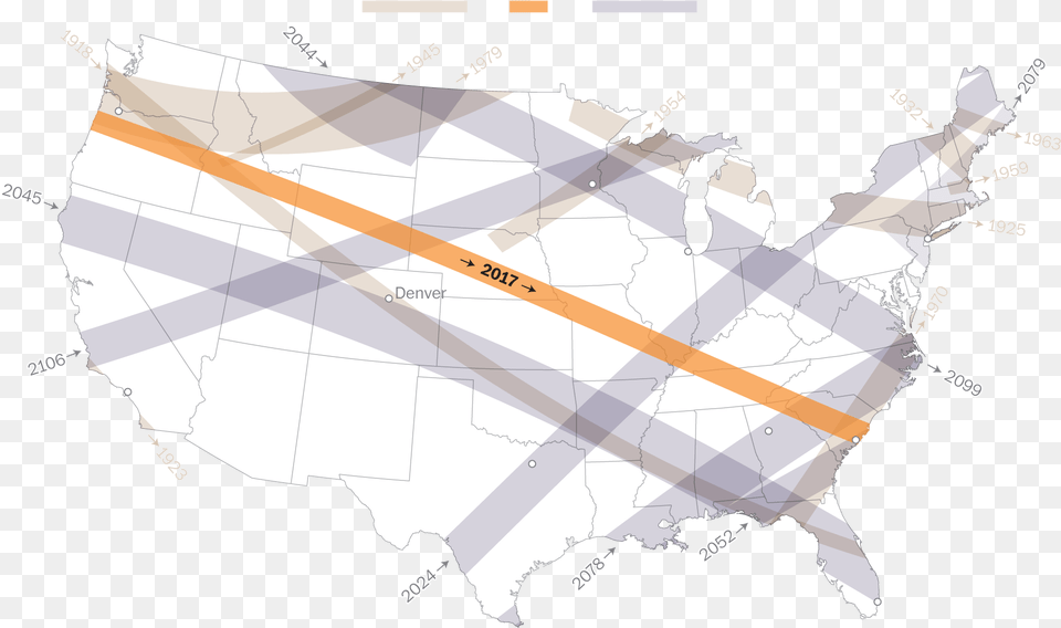 Us Solar Eclipse Paths, Plot, Chart, Map, Atlas Free Png Download