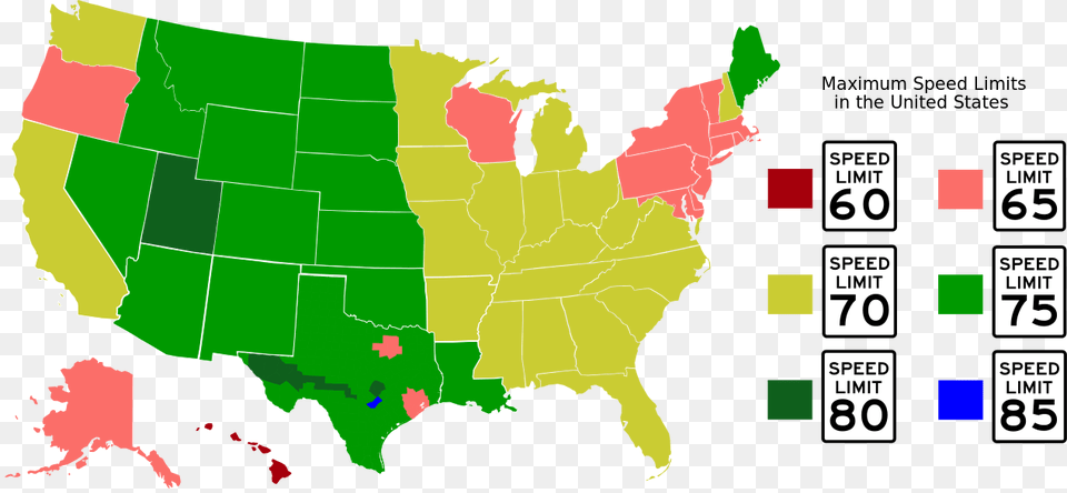 Us State Speed Limits Map Speed Limits By State, Chart, Plot, Scoreboard, Person Free Png Download