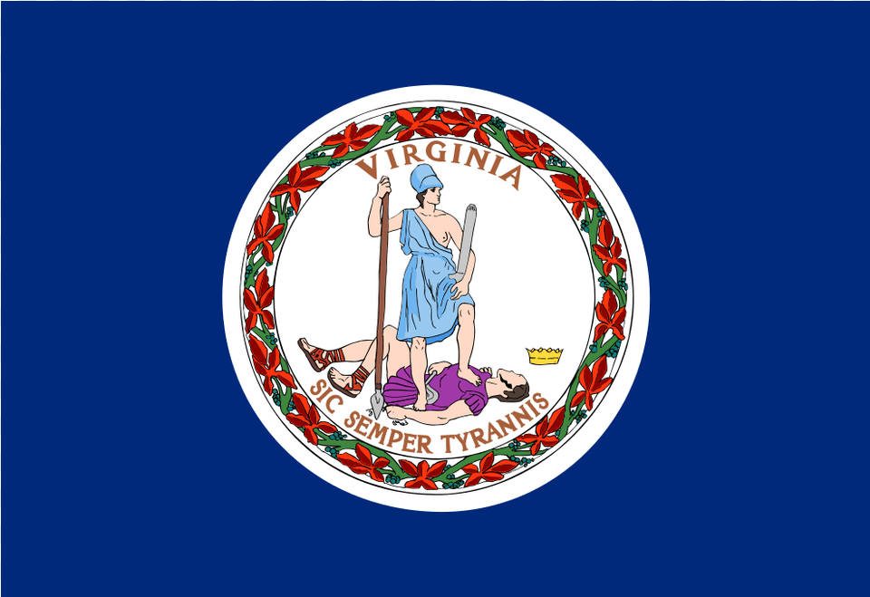 Us Va Virginia Flag Icon Virginia Flag, Photography, Person, Plate Png