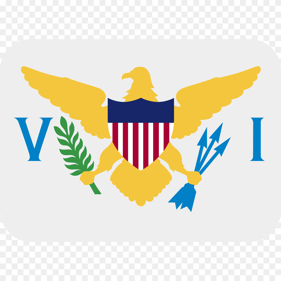 Us Virgin Islands Flag Emoji Clipart, Logo, Emblem, Symbol, Baby Png