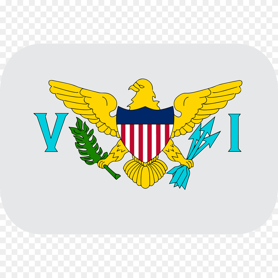 Us Virgin Islands Flag Emoji Clipart, Emblem, Symbol, Logo, Baby Free Transparent Png