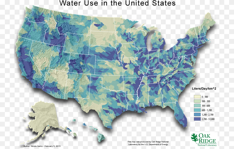 Us Water Use Map, Chart, Plot, Atlas, Diagram Png