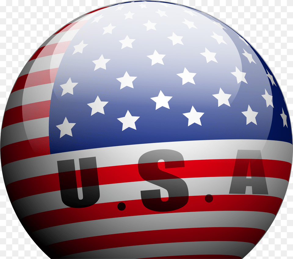 Usa, Sphere, American Flag, Flag, Boat Free Png Download
