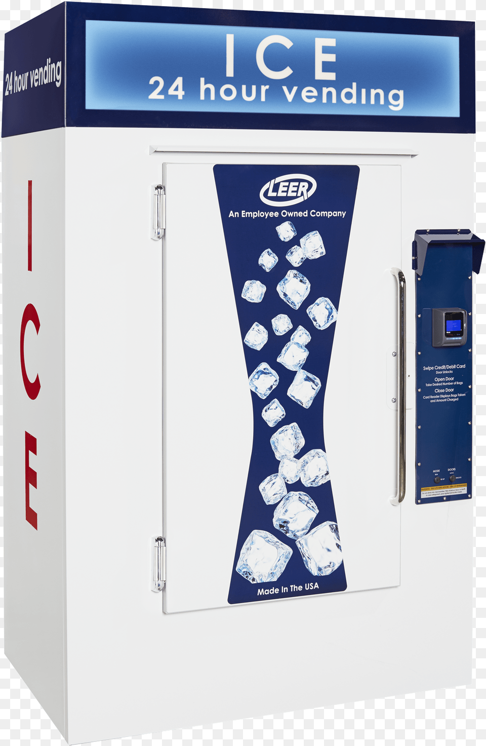 Usa A Manufacturer Of Ice Merchandisers Announced Leer Vm40 Ice Vending Machine White 40 Cu Ft, Accessories, Diamond, Gemstone, Jewelry Png Image
