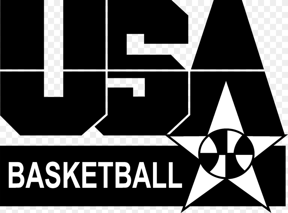 Usa Basketball Logo Black And White Usa Basketball Black And White, Star Symbol, Symbol Free Png Download