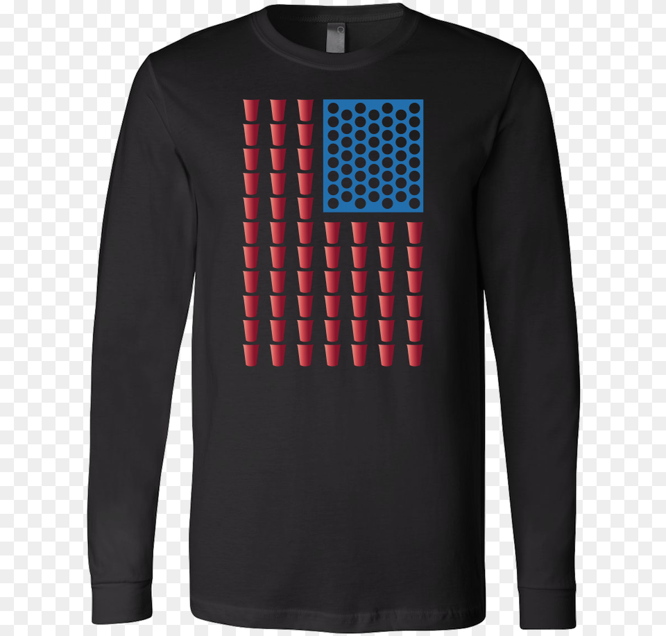 Usa Beer Pong Champ Long Sleeve T Shirt Kge, Clothing, Long Sleeve, T-shirt, Coat Free Transparent Png