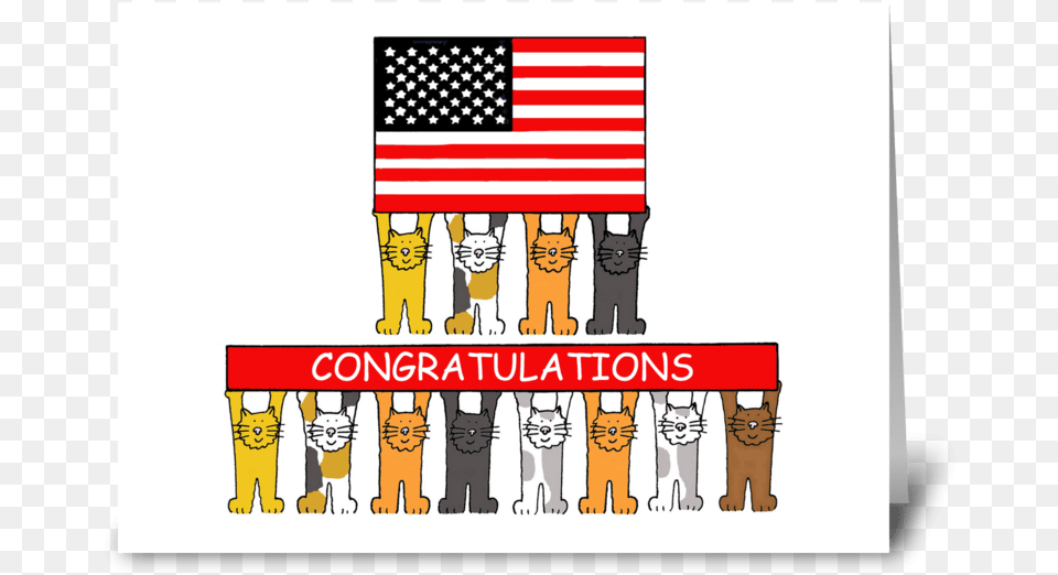 Usa Citizenship Congratulations Congratulations On Canadian Citizenship, American Flag, Flag, Animal, Cat Free Png