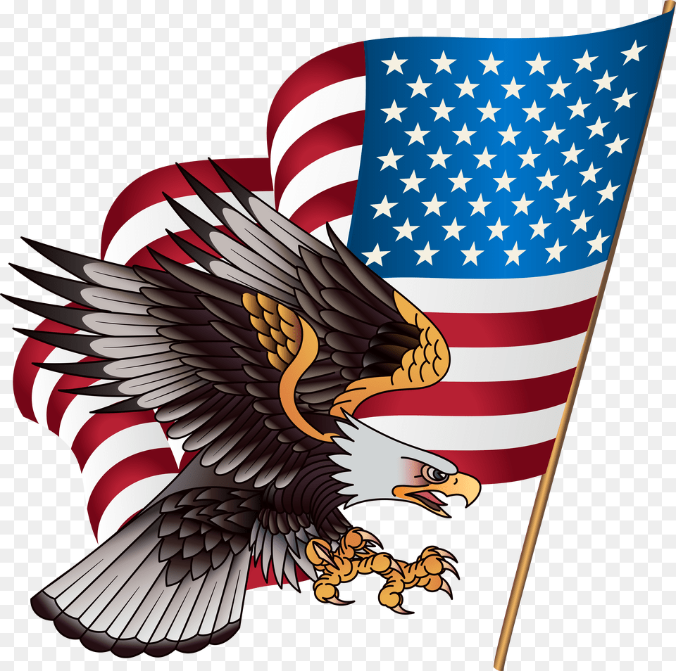 Usa Clipart American Flag Eagle Png Image