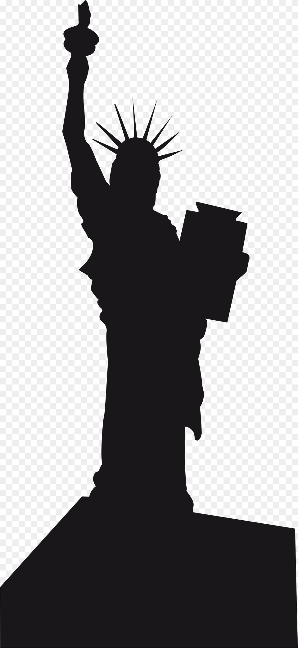Usa Clipart Statue Liberty Statue Of Liberty Art Simple, Silhouette, Adult, Bride, Female Free Transparent Png