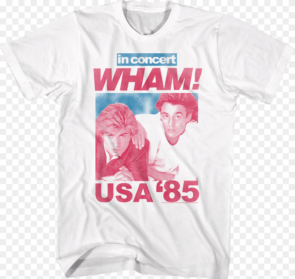 Usa Concert Wham T Shirt Active Shirt, T-shirt, Clothing, Baby, Person Png