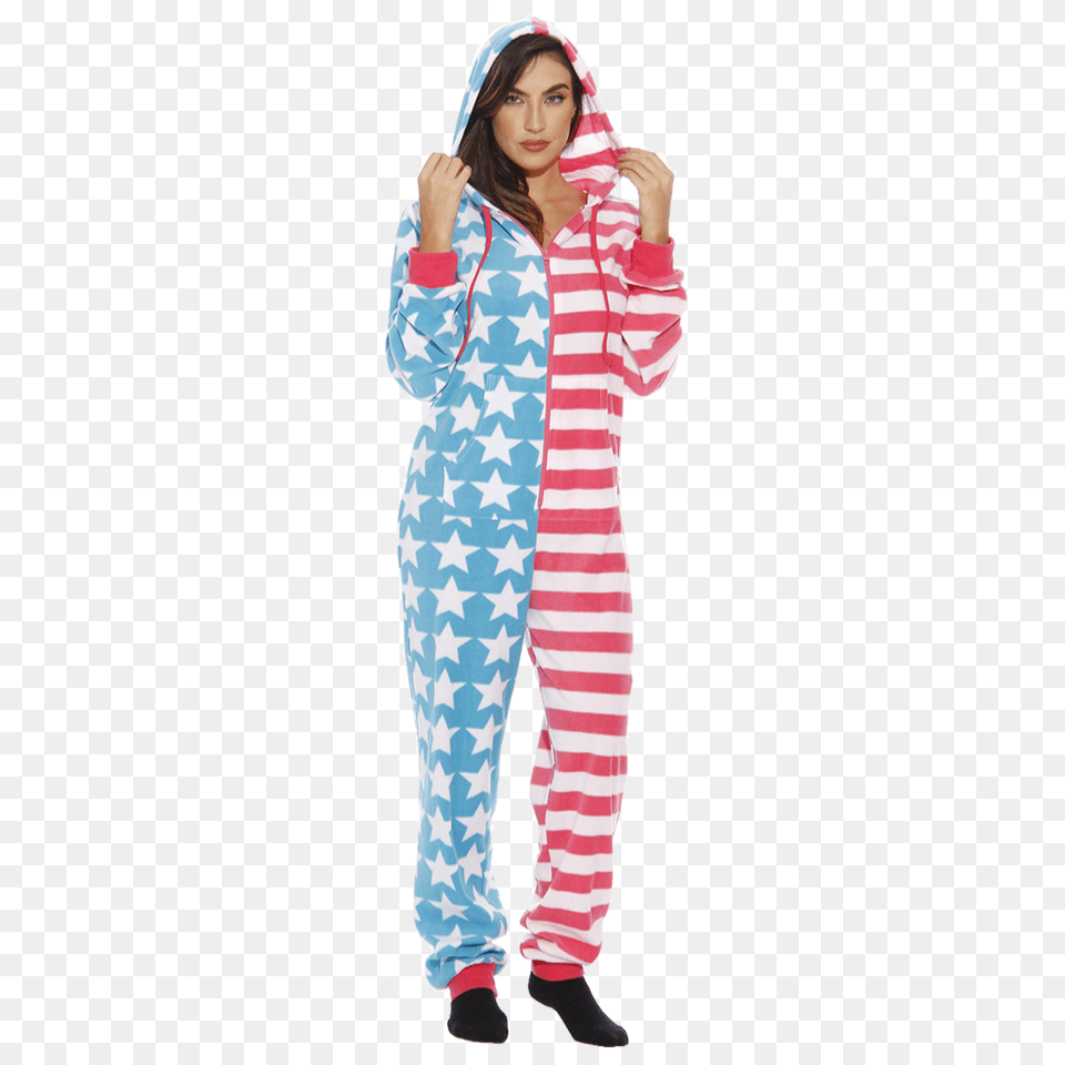 Usa Flag Adult Pajamas, Person, Clothing, Face, Head Free Png