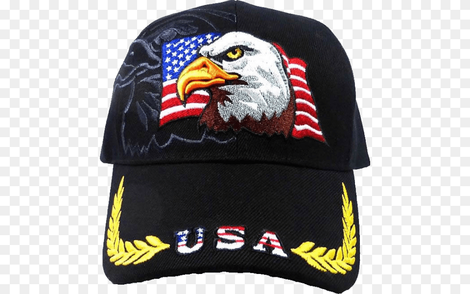 Usa Flag And Eagle Black Flag Of The United States, Baseball Cap, Cap, Clothing, Hat Png
