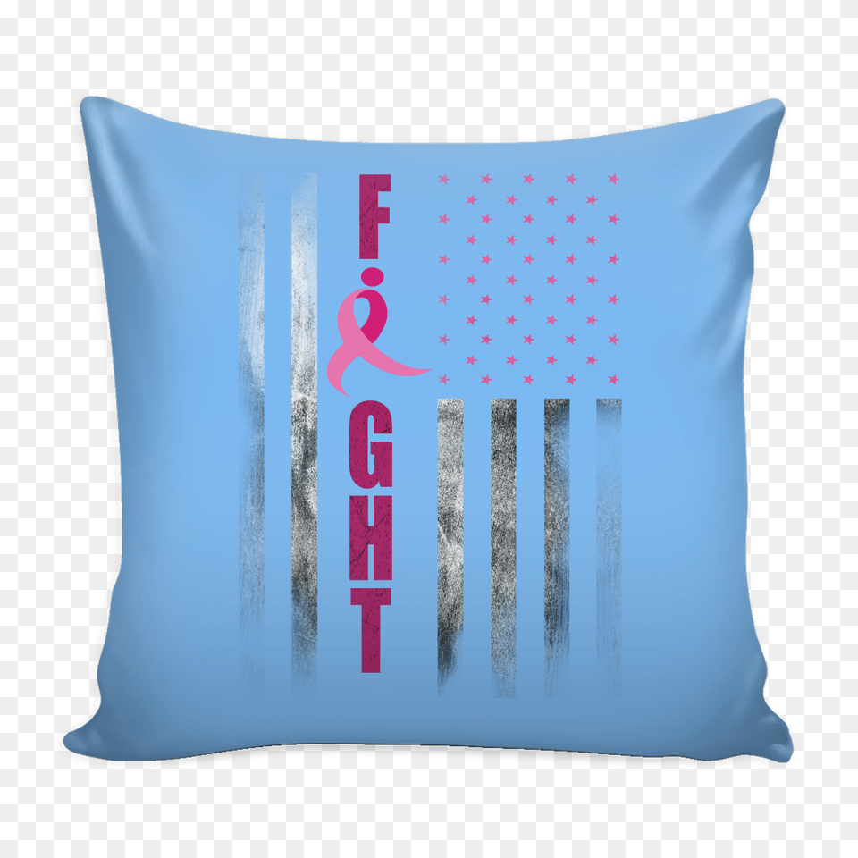 Usa Flag Fight Breast Cancer Awareness Pink Ribbon Decorative, Cushion, Home Decor, Pillow, Crib Png