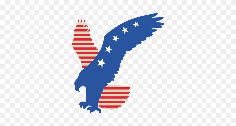 Usa Flag Flying Eagle, Animal, Bird, American Flag Png Image