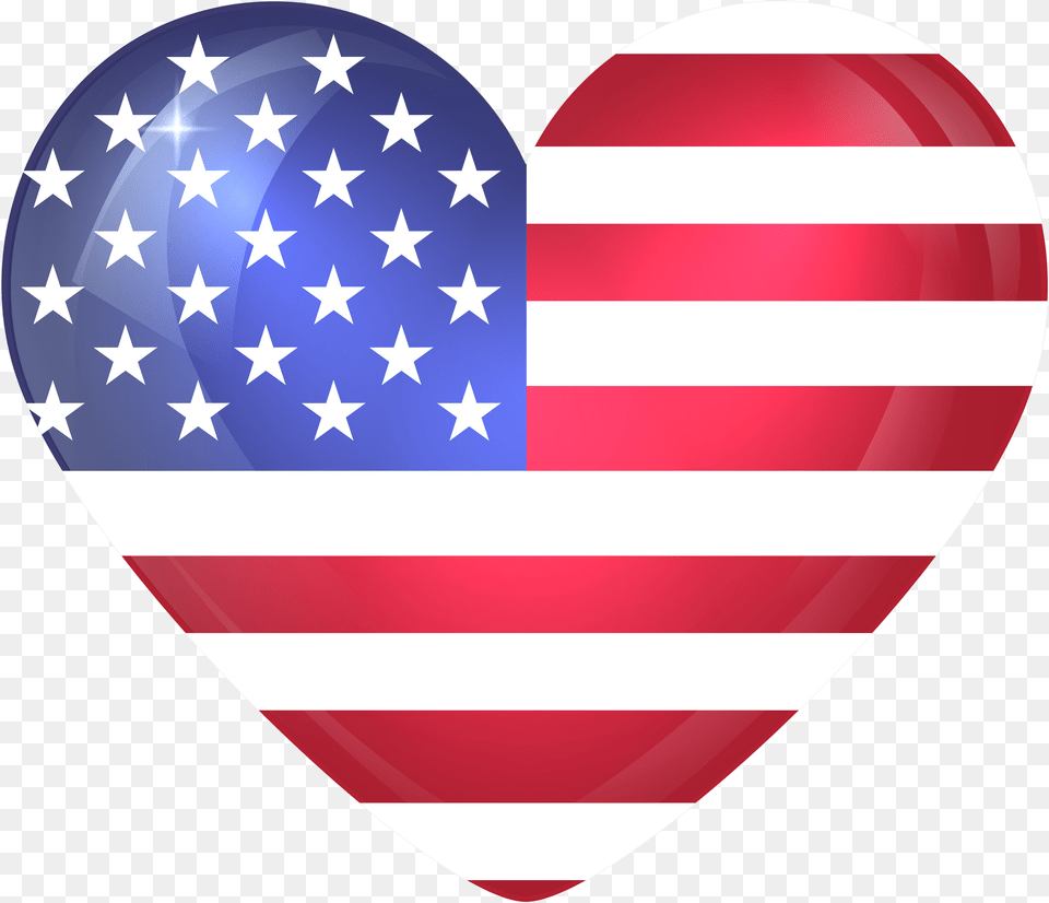 Usa Flag Heart Combined American And Canadian Flag Free Png Download