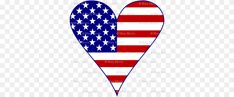Usa Flag Heart Funky Blue With Border Wallpaper, American Flag, Balloon Free Transparent Png