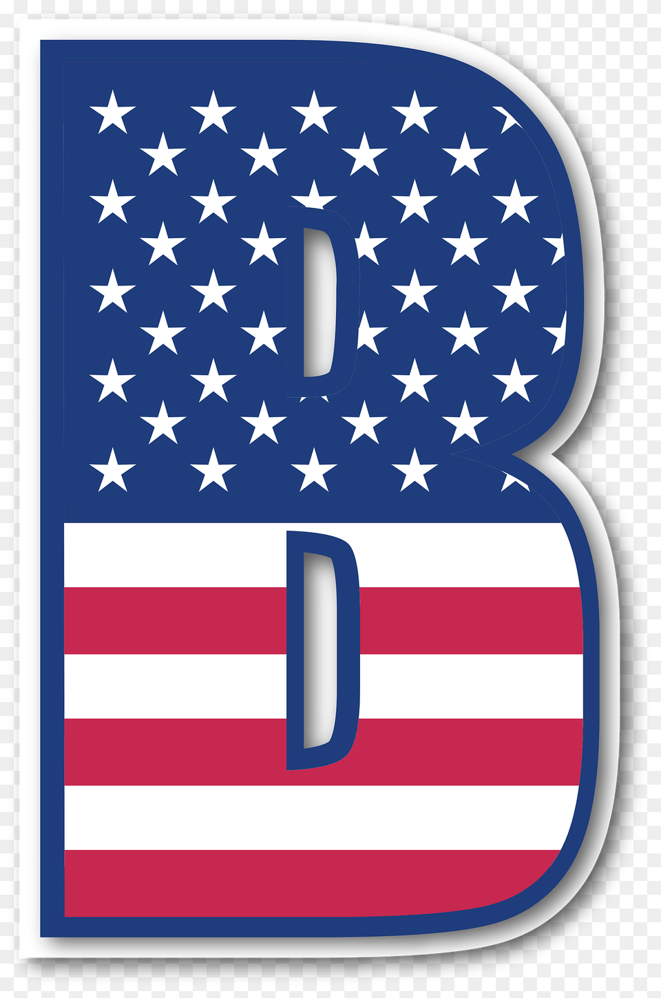 Usa Flag Letter B Clipart, American Flag Free Png Download