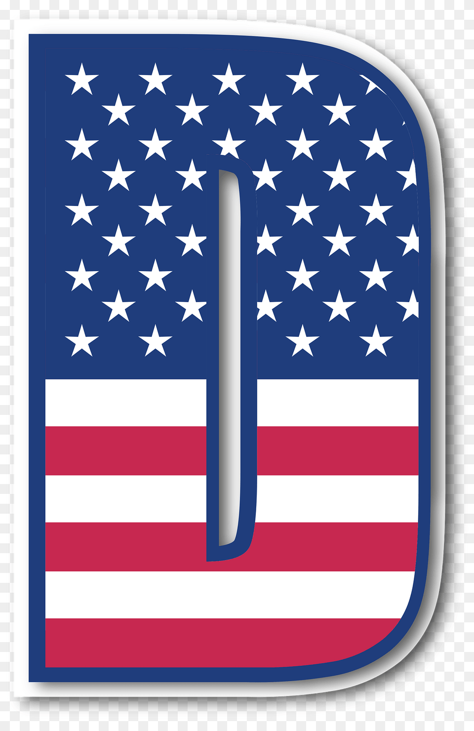Usa Flag Letter D Clipart, American Flag Free Transparent Png