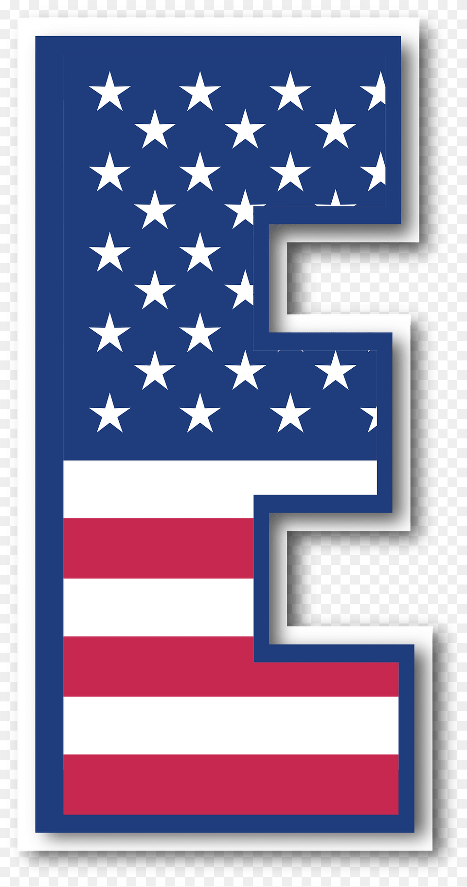 Usa Flag Letter E Clipart, American Flag Free Png