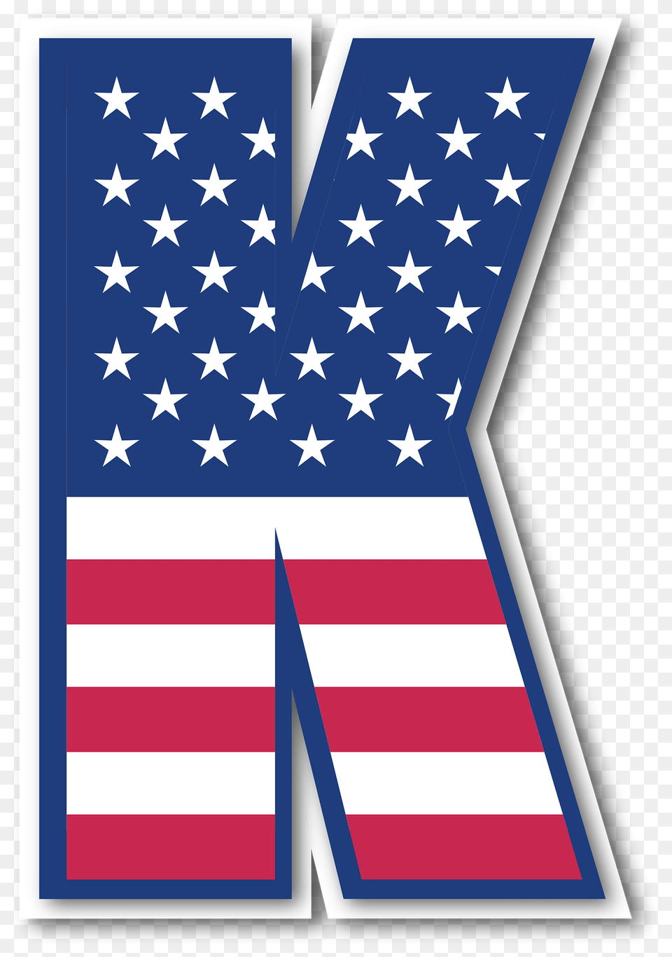 Usa Flag Letter K Clipart, American Flag Png