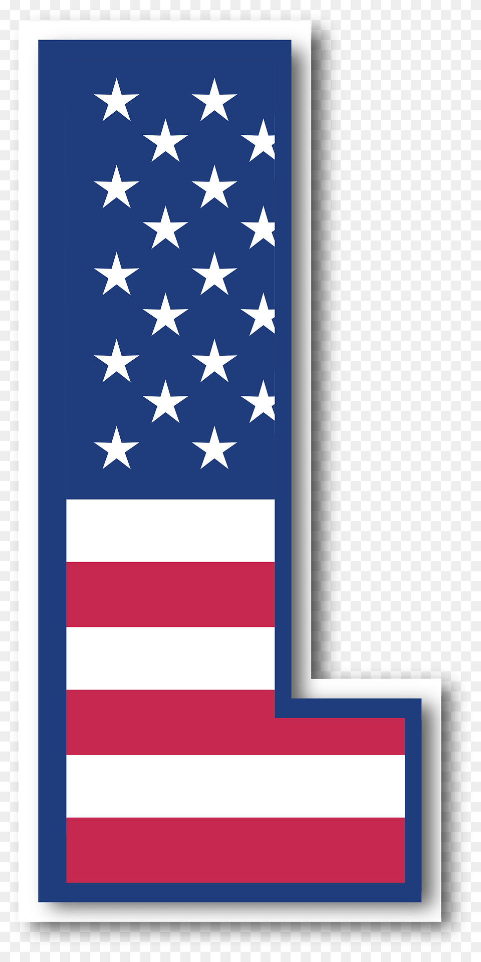 Usa Flag Letter L Clipart, American Flag Free Png Download