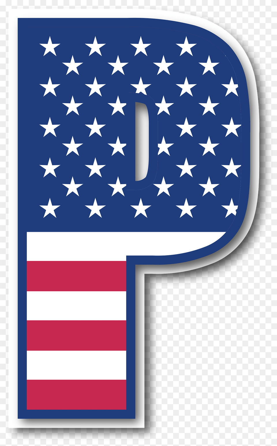 Usa Flag Letter P Clipart, American Flag Free Transparent Png