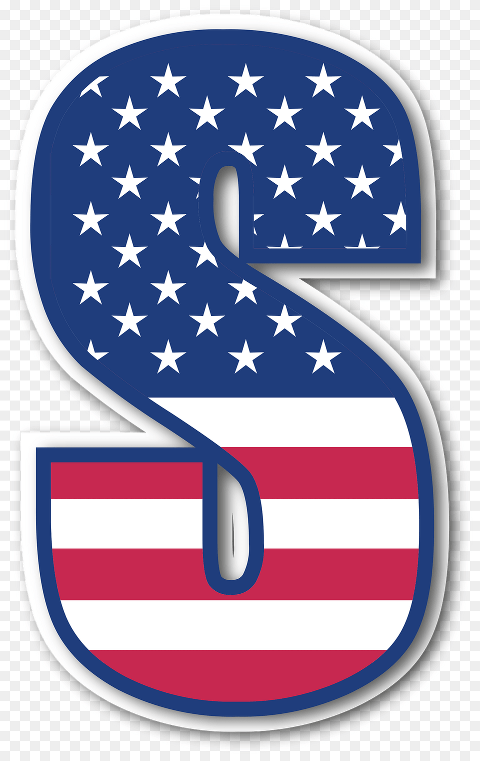 Usa Flag Letter S Clipart, Symbol, Text, American Flag, Number Free Transparent Png