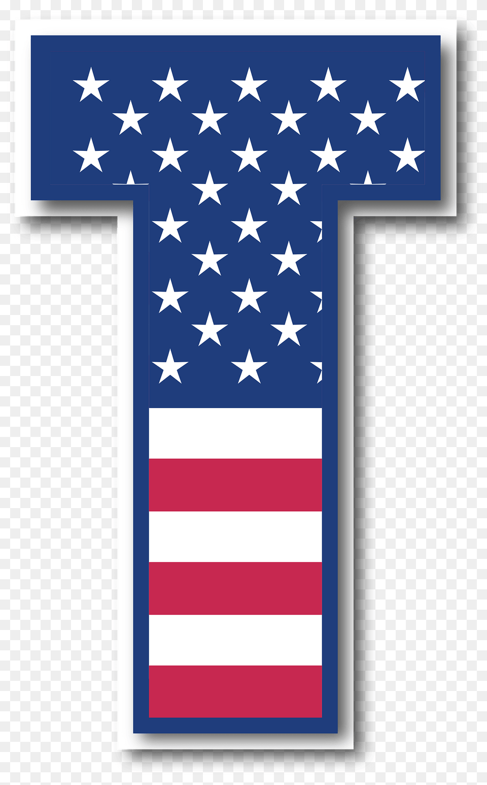 Usa Flag Letter T Clipart, American Flag, Symbol Png Image