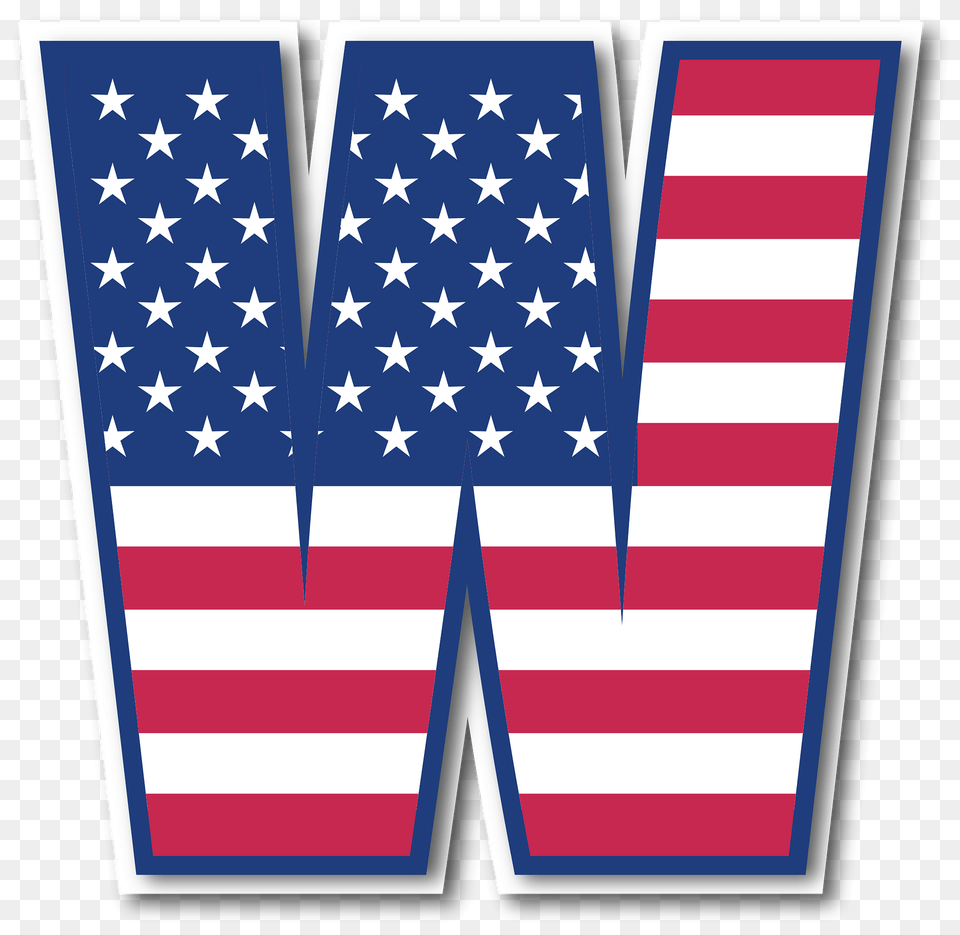 Usa Flag Letter W Clipart, American Flag Free Png Download
