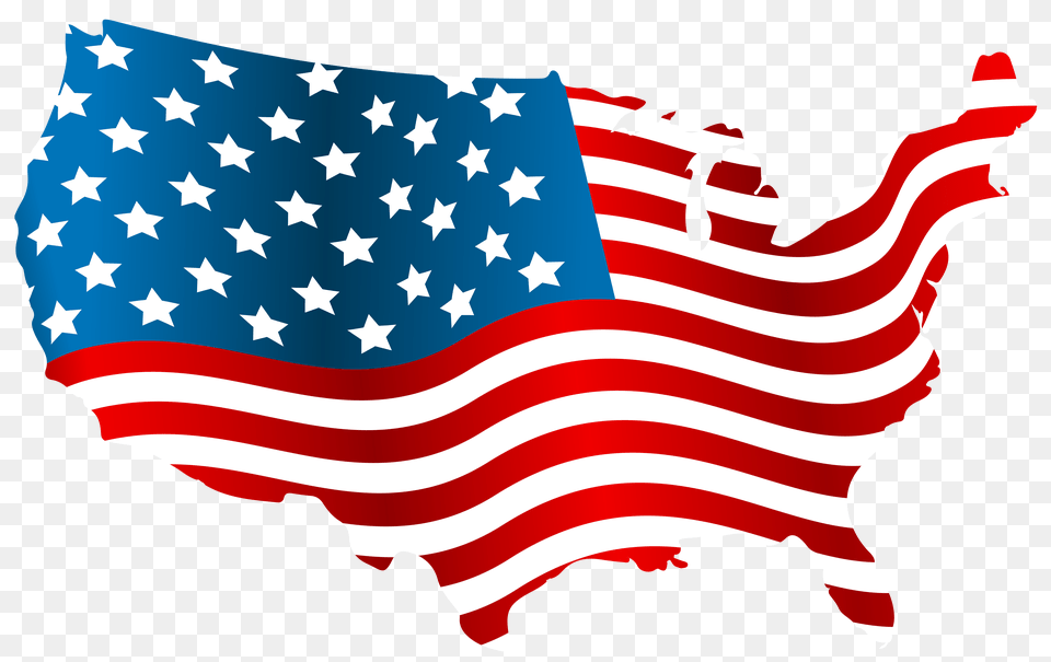 Usa Flag Map Clip Art, American Flag Free Transparent Png