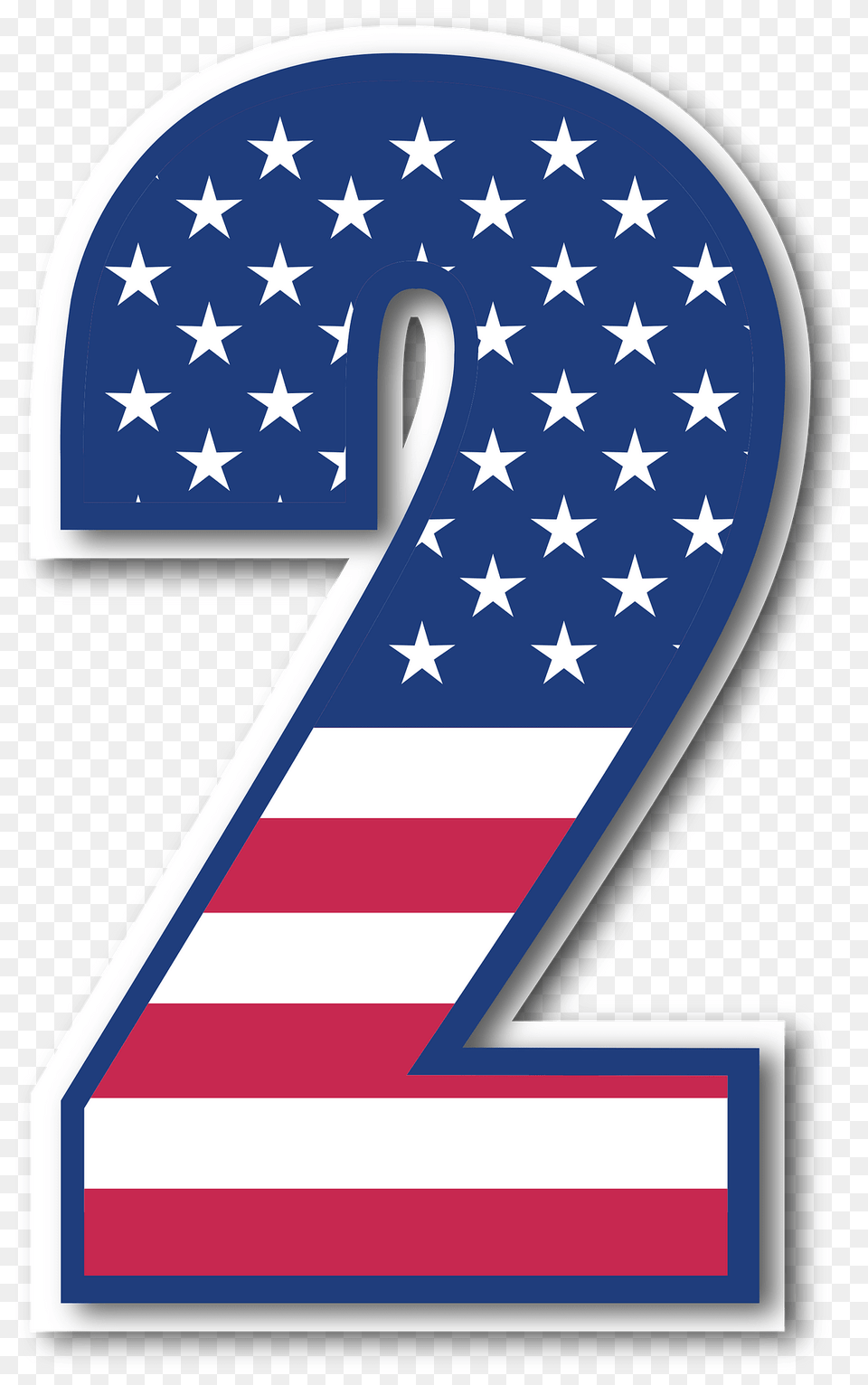 Usa Flag Number Clipart, Symbol, Text Free Png