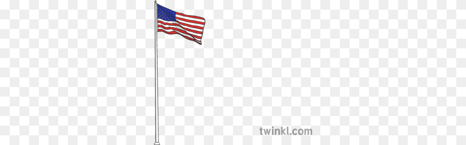 Usa Flag Pole Illustration Black And White Water Boatman, American Flag Png