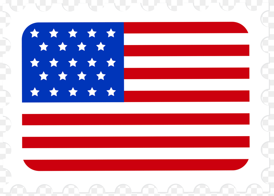 Usa Flag Postage Stamp Clip Art, American Flag Free Transparent Png