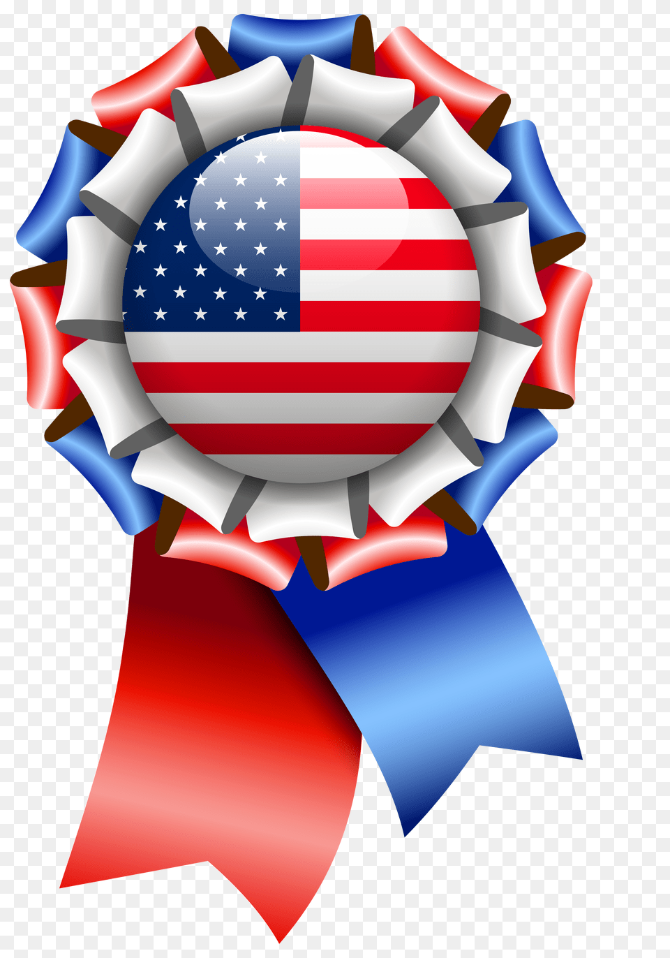 Usa Flag Rosette Ribbon Clipart, American Flag, Logo, Dynamite, Weapon Png