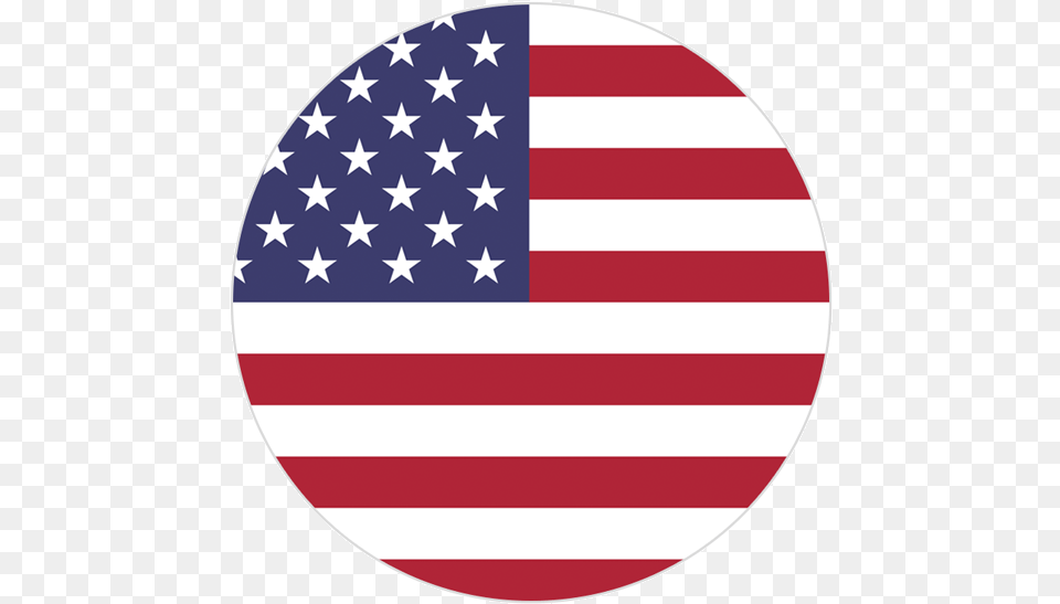 Usa Flag Round Flat, American Flag Free Png Download