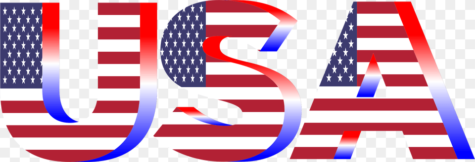 Usa Flag Typography Red White And Blue No Background Icons, American Flag, Text Free Png Download