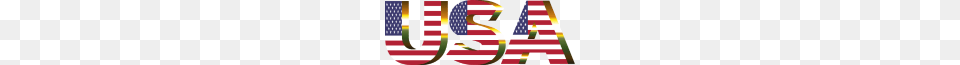 Usa Flag Typography Sun Glare No Background, American Flag, Text Png