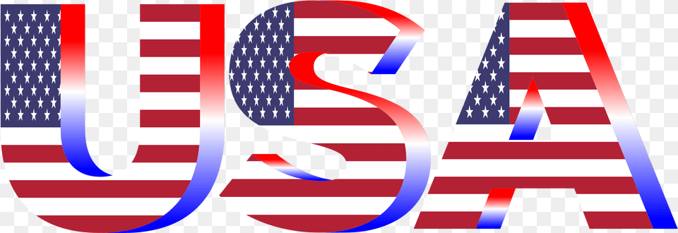 Usa Flag Usa In Red White And Blue, American Flag, Text Free Transparent Png