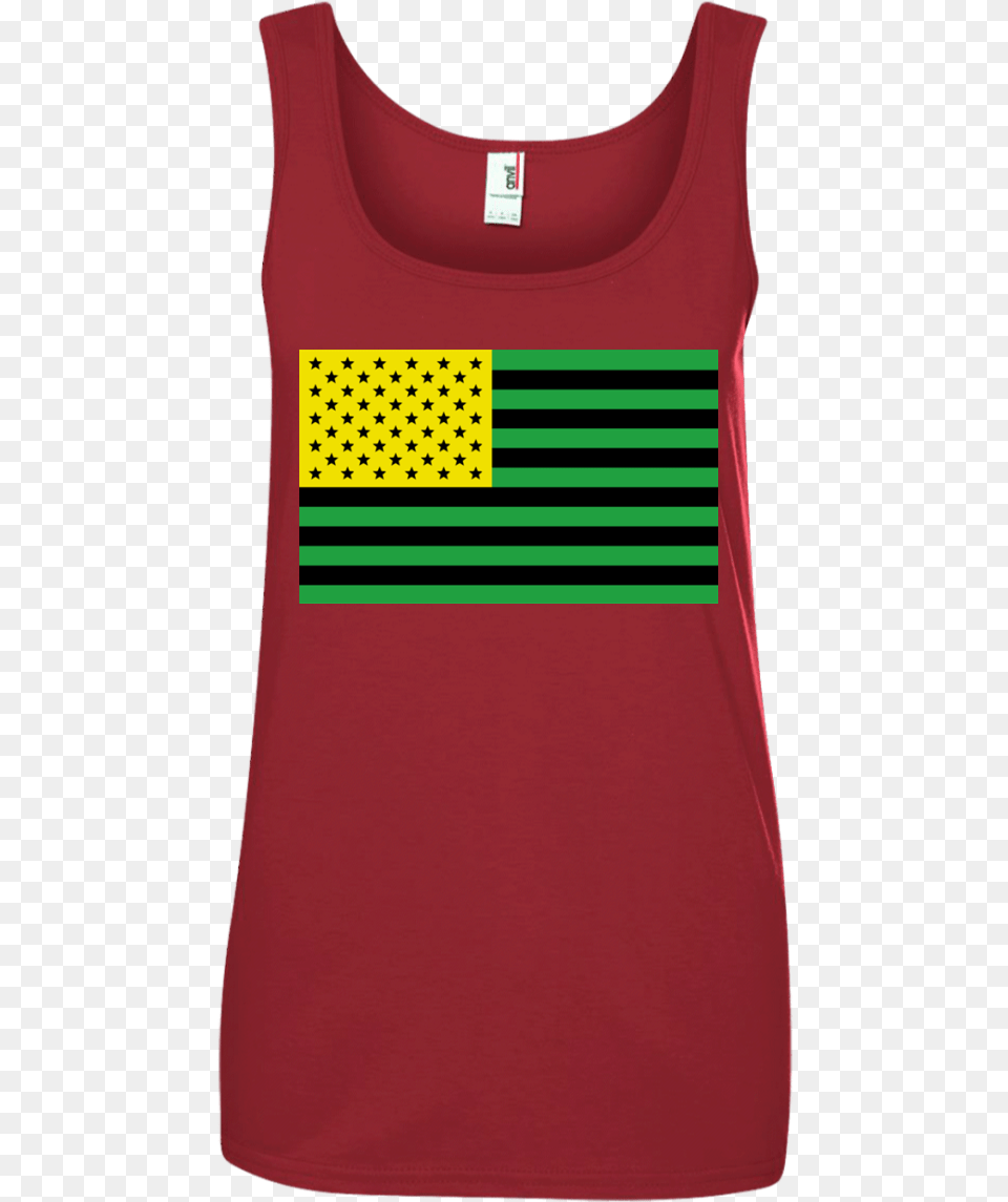 Usa Flag With Jamaica Flag Colors Active Tank, Clothing, Tank Top Png