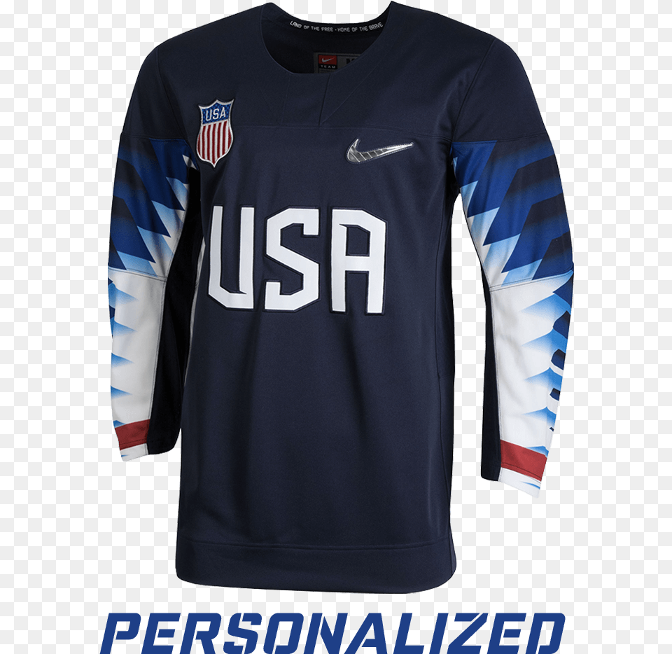 Usa Hockey Logo Team Usa Hockey Jersey 2018, Clothing, Long Sleeve, Shirt, Sleeve Free Transparent Png