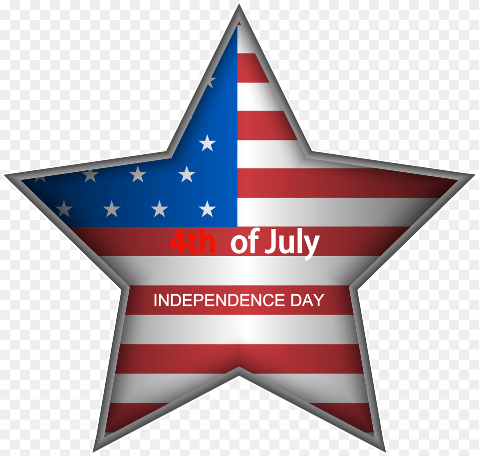 Usa Independence Day Star Clip Art Image, Star Symbol, Symbol, Flag Free Png